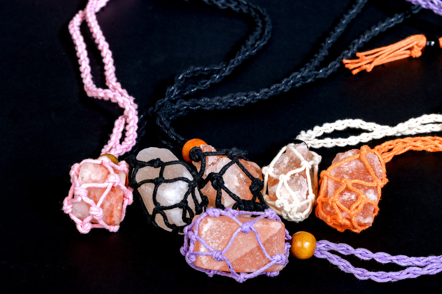 Salt Crystal Pendants Boho Chick with 25-30 inch adjustable Necklace