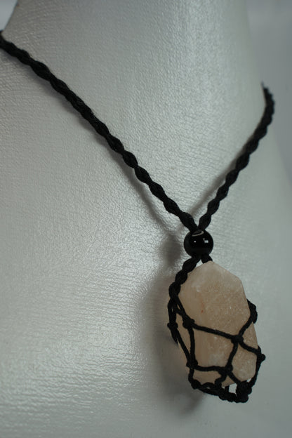 Salt Crystal Pendants Boho Chick with 25-30 inch adjustable Necklace