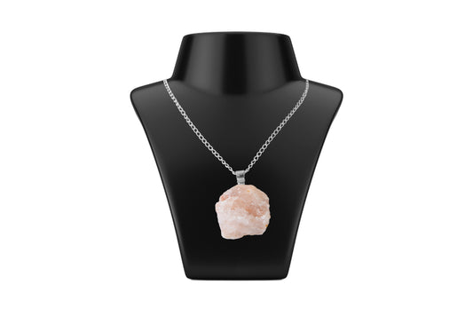 Salt Pendant on Round Alloy – Rope or Metal Chain Necklace