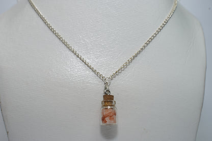 Flat Metal Chain Necklace - Gift Bottle